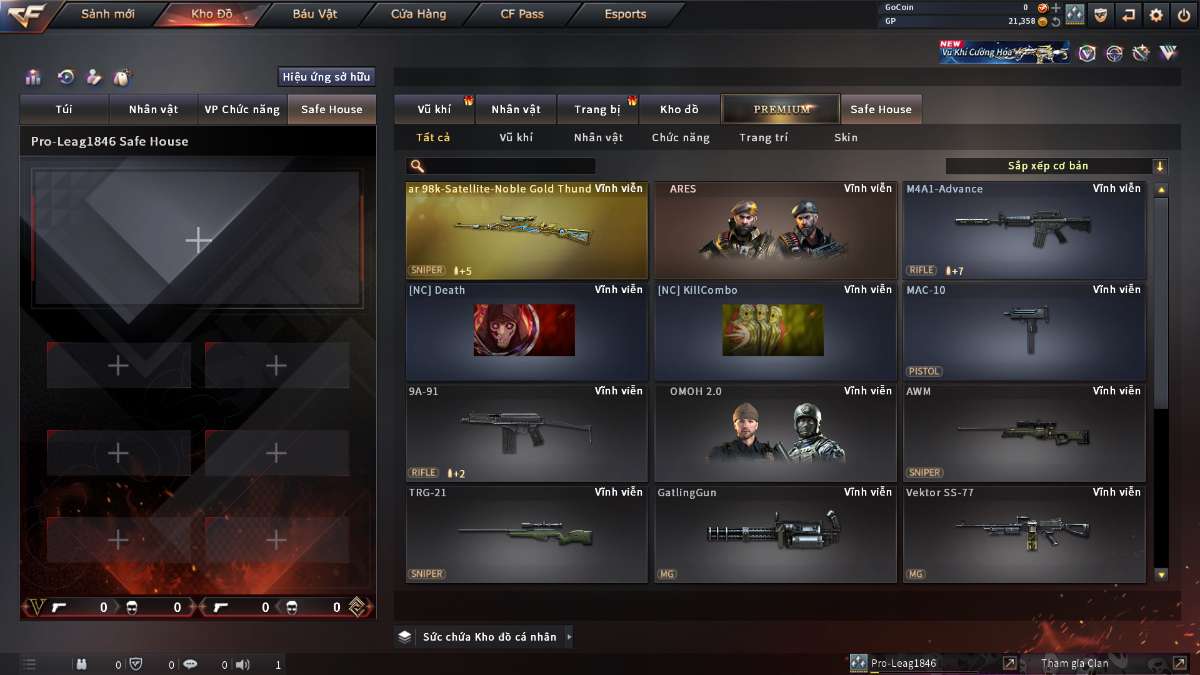 shop acc cf uy tin gia re